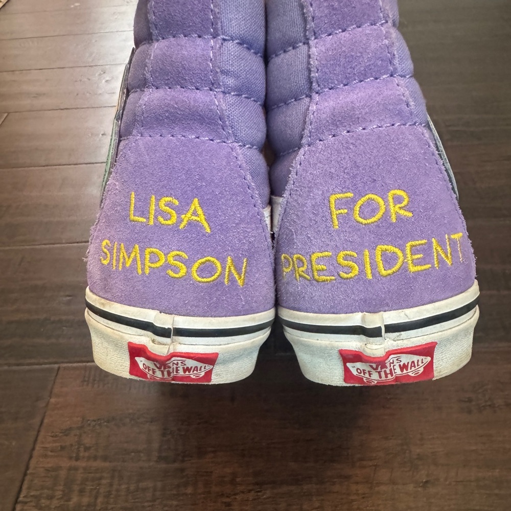 Vans Lisa Simpson For President purple high top skate shoes The Simpsons 90’s - Picture 9 of 12